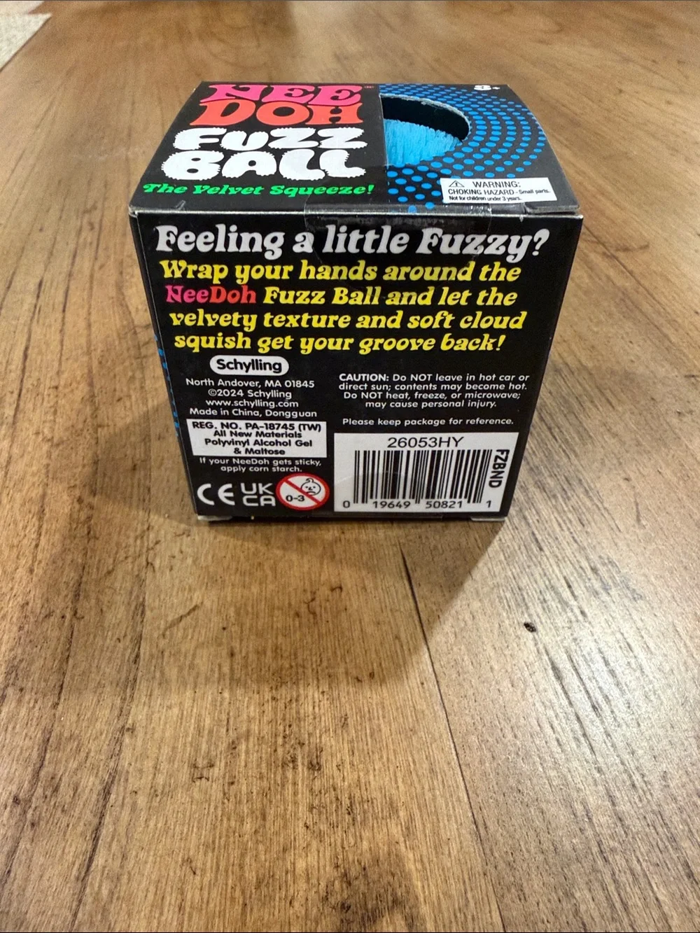 Fuzz Ball Blue Stress Toy - NeeDoh Velvet Squeezer